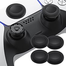 Tobfit Replacement Joystick Grips for PS4/PS5 – 4 Non-Slip Thumb Grips with Enhanced Grip, Anti-Fingerprint & Anti-Sweat – Compatible with PS4, PS5 & PS5 Edge Controllers