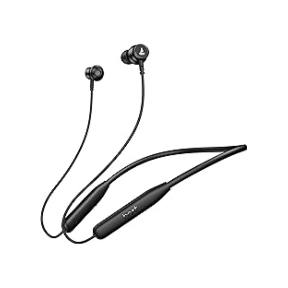 Rockerz 113, 40H Battery, Dual Pair, Fast Charge, ENx Tech, Stream Ad Free Music via App Support, Magnetic Buds, Bluetooth Neckband, Wireless with Mic in Ear Earphones (Active Black)