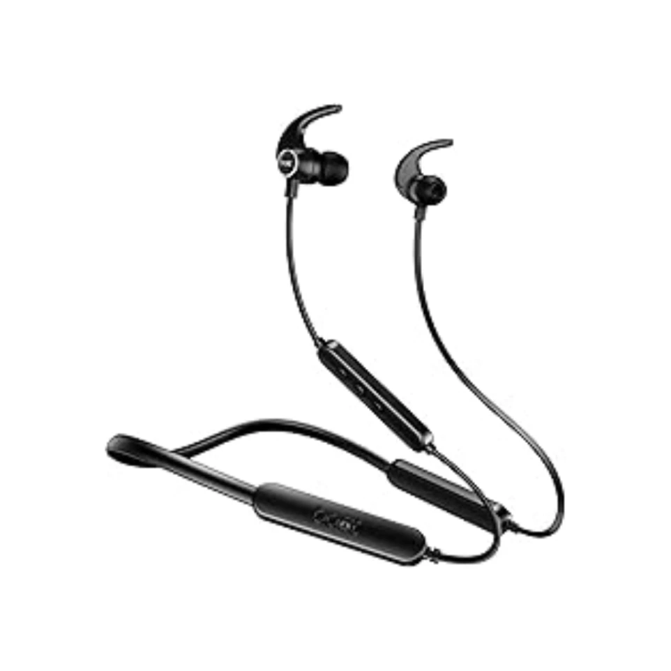 Rockerz 255 Pro+, 60HRS Battery, Fast Charge, IPX7, Dual Pairing, Low Latency, Magnetic Earbuds, in Ear Bluetooth Neckband, Wireless with Mic Earphones (Active Black)