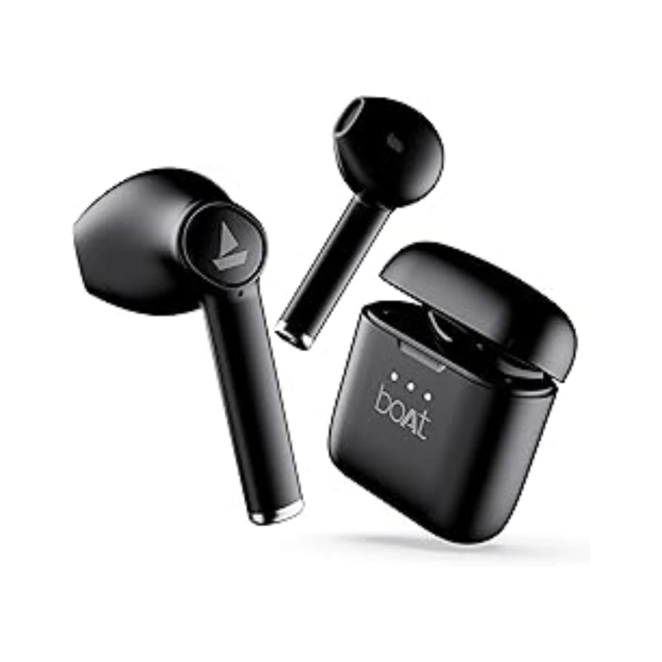 Boat Airdopes 131/8 with 60 Hrs Playback, ASAP Charge Truly Wireless Bluetooth in Ear Earbuds with Mic (Active Black)