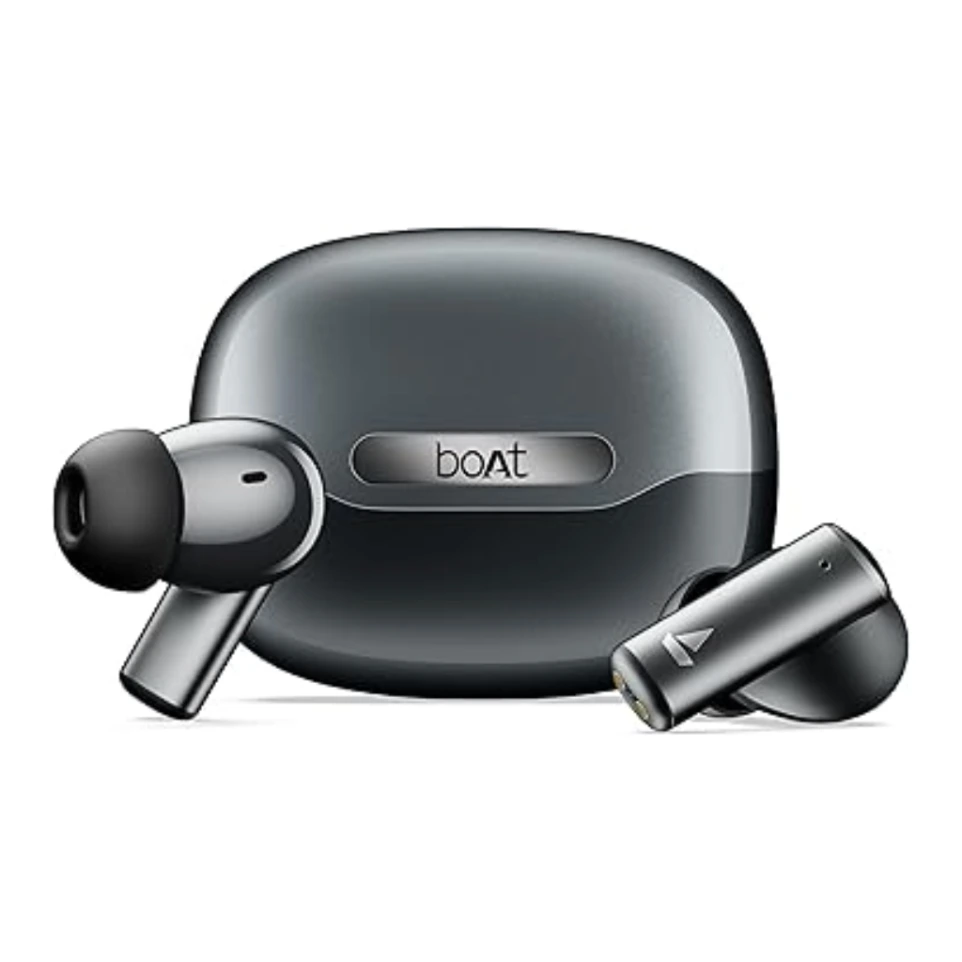 Airdopes Prime 701 ANC, 46dB Hybrid ANC, 50Hr Battery, Real Spatial Audio,Multidevice Connect,App Support, Bluetooth Earbuds, TWS Ear Buds Wireless Earphones with mic (Obsidian Black)
