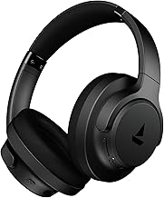 Rockerz 512 ANC,(~40dB) Hybrid ANC, 80H Battery, 40mm Drivers, 40ms Low Latency, ENx Tech,Stream Ad Free Music via App Support, Bluetooth Headphones, Wireless Headphone with Mic (Cosmic Black)