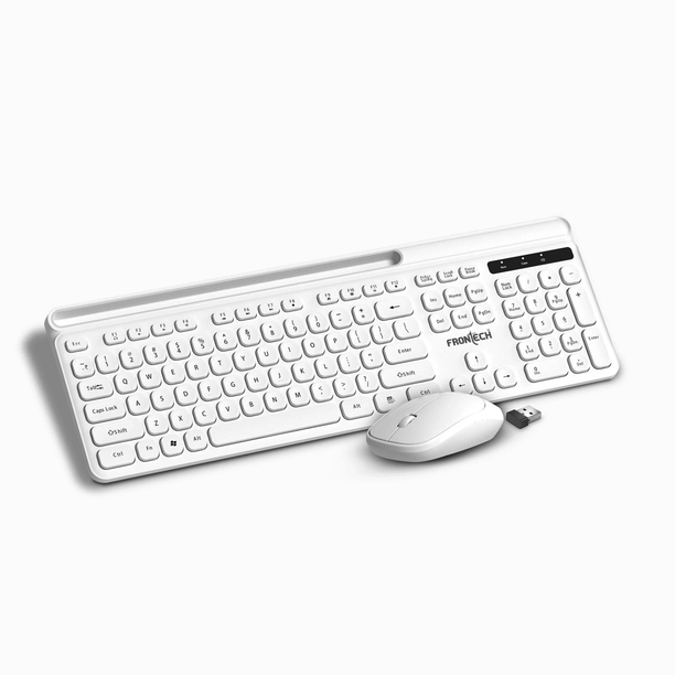 Frontech 2.4Ghz Wireless Keyboard and Mouse | 104 Keys | 1200 dpi | Adjustable height
