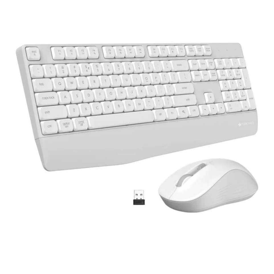 ZEBRONICS Companion 202 Wireless Standard Desktop Keyboard Compatible with Desktop, Laptop, Mac 104 Keys, Copilot AI Key, 12 Multimedia Keys, 1600 DPI, Silent, 4 Buttons (Black)