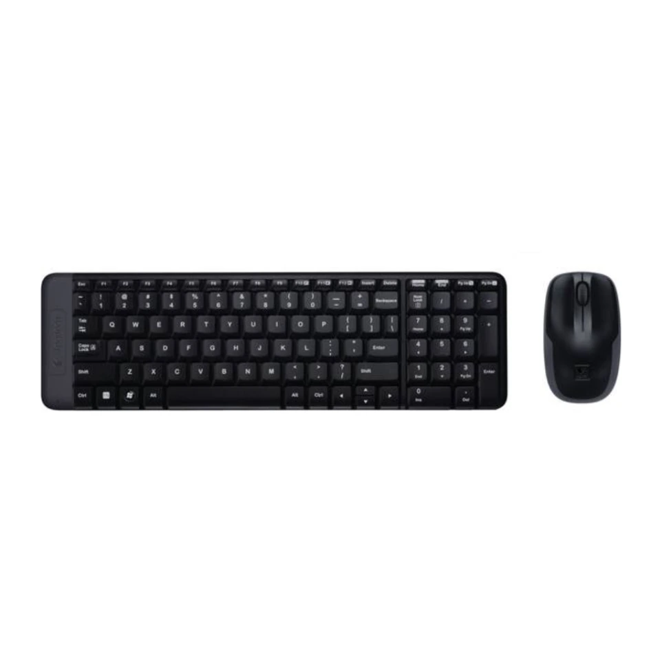 Logitech MK215 Mouse & Keyboard Combo, Compact Design Wireless Standard Laptop Keyboard Compatible with Desktop, Laptop, Mac 2.4 GHz Wireless, 5 Month Battery Life (BLACK)